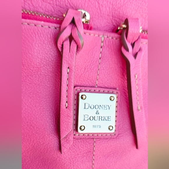 DOONEY & BOURKE PINK LEATHER HOBO BAG - Picture 6 of 6